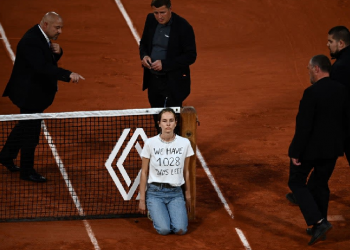 Girl protest in French Open