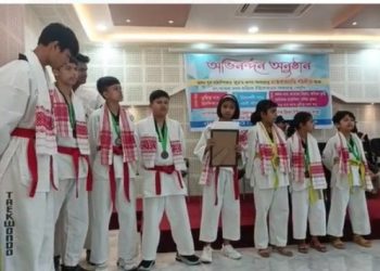 Athletes felicitated অসম যুৱ অলিম্পিকত পদক লাভ কৰি বিশ্বনাথলৈ গৌৰৱ কঢ়িয়াই অনা খেলুৱৈক অভিনন্দন জ্ঞাপন