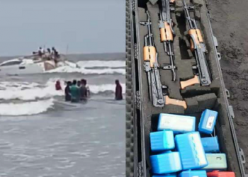 boat with weapons found in Maharashtra
