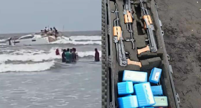 boat with weapons found in Maharashtra