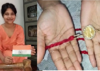 আজি পৱিত্ৰ ৰাখী বন্ধনঃ বাঁহৰ কাঠি আৰু সূতাৰে ৰাখী প্ৰস্তুত কৰিলে India Book Of Records ত নাম অন্তৰ্ভূক্ত হোৱা অলিস্মিতা শইকীয়াই