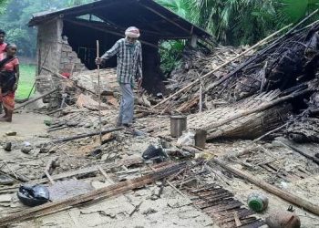 মাৰ্ঘেৰিটাৰ চিমা পথাৰত বন্যহস্তীৰ সন্ত্ৰাস; লণ্ডভণ্ড কৰিলে দুটাকৈ বাসগৃহ