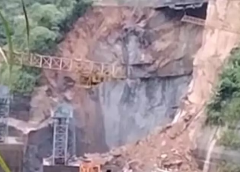 Landslides at Subansiri project