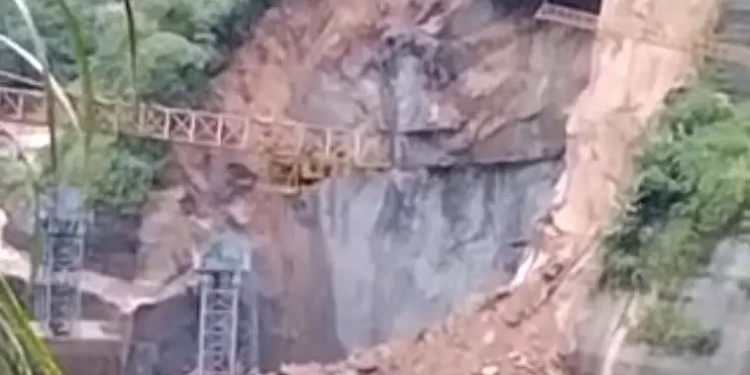 Landslides at Subansiri project