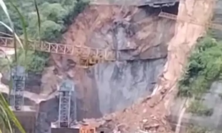 Landslides at Subansiri project
