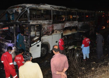 Pakistan Bus Fire
