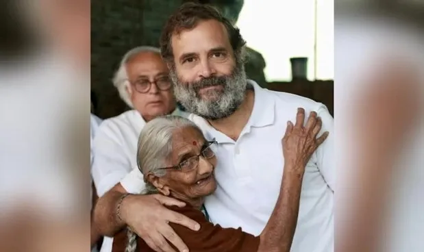 ‘ভাৰত জোড়ো যাত্ৰা’ত অংশলৈ আনন্দিত ভাৰত ত্যাগ আন্দোলনত আটক হোৱা ৯৩ বছৰীয়া লীলাবাই