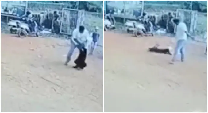 man throws 9-year-old girl to the ground