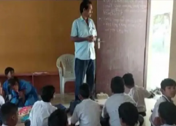 Classroom Door Used As Blackboard