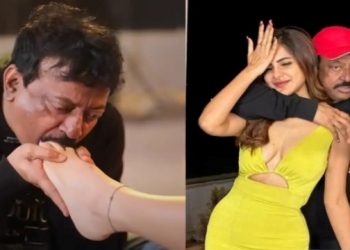 সুৰাৰ নিচাত! অভিনেত্ৰীৰ ভৰি চেলেকিছে ৰাম গোপাল বাৰ্মাই; ইণ্টাৰনেটত ভাইৰেল ‘লজ্জাজনক’ ভিডিঅ’