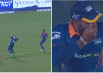 Chamika Karunaratne lost four teeth