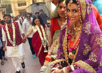 মেৰুণ শাৰী, কপালত ফোট; কইনা সাজি ৰাজনীতিক দৰাৰ সৈতে বিয়াত বহিল অভিনেত্ৰী স্বৰা ভাস্কৰ