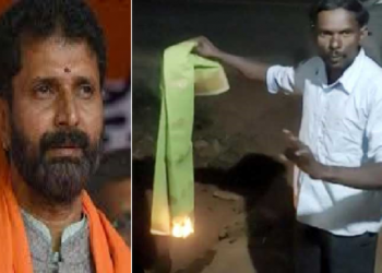 নিৰ্বাচনৰ আগতে উৎকোচ! কৰ্ণাটকত বিজেপি বিধায়কে উপহাৰ দিয়া শাৰী জ্বলাই প্ৰতিবাদ