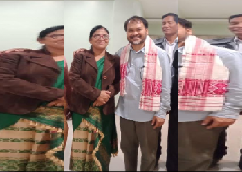 জাতীয় নাৰী বাহিনীৰ নতুন সভানেত্ৰী হিচাপে দায়িত্ব গ্ৰহণ কৰিলে অৰুণা বৰাই