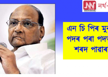 এন চি পিৰ মুৰব্বী পদৰ পৰা পদত্যাগ শৰদ পাৱাৰৰ