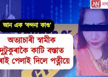 আন এক ‘বন্দনা কাণ্ড’ : অত্যাচাৰী স্বামীক দুটুকুৰাকৈ কাটি বস্তাত ভৰাই পেলাই ‎দিলে পত্নীয়ে