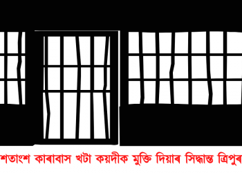 দোষীক ক্ষমাদান : ৬৬ শতাংশ কাৰাবাস খটা কয়দী সকলক মুক্তি দিয়াৰ সিদ্ধান্ত ত্ৰিপুৰা চৰকাৰৰ
