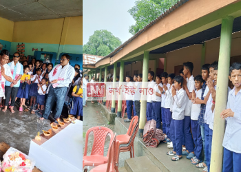 ১২৫ বছৰ গৰকিলে চকচকা চৰকাৰী মজলীয়া বিদ্যালয়ে