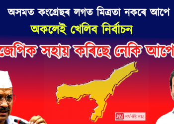 অসমত কংগ্ৰেছৰ লগত মিত্ৰতা নকৰে আপে, অকলেই খেলিব নিৰ্বাচন