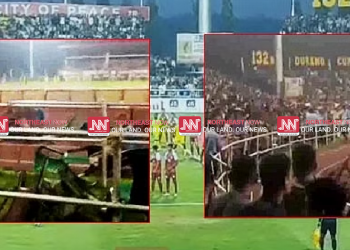 কোকৰাঝাৰত চলি থকা ডুৰাণ্ড কাপত দৰ্শকে দলিয়ালে পানীৰ বটল, চকী