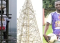 Man scales 250-foot with football on head