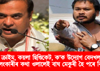 চাইবাৰ ক্ৰাইম, কয়লা ছিণ্ডিকেট, ক’ক উদ্যোগ বেদখল, নিযুক্তি কেলেংকাৰীৰ কথা ওলালেই বাঘ মেকুৰী হৈ পৰে কিয়? – অখিল গগৈৰ সংবাদমেল