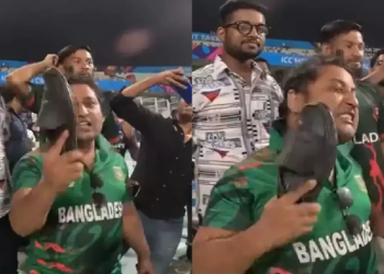 Bangladesh Fan Beats Himself