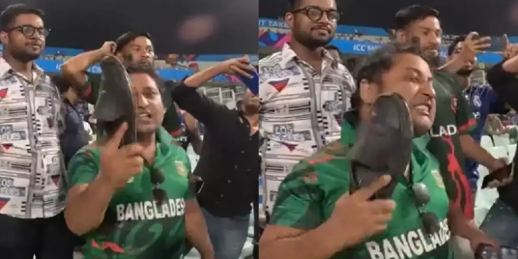 Bangladesh Fan Beats Himself