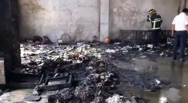 fire in candle manufacturing factory