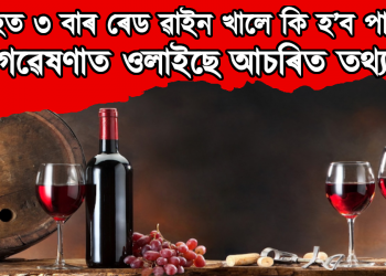 সপ্তাহত ৩ বাৰ ৰেড ৱাইন খালে কি হ’ব পাৰে! গৱেষণাত ওলাইছে আচৰিত তথ্য়
