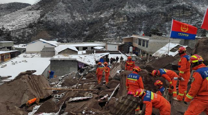 landslide strikes China