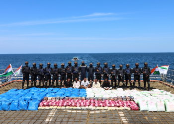 drugs seized from a ship near Gujarat