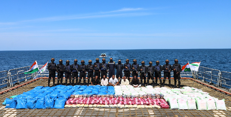 drugs seized from a ship near Gujarat