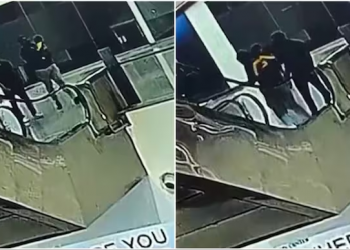 Child slips off man's hand
