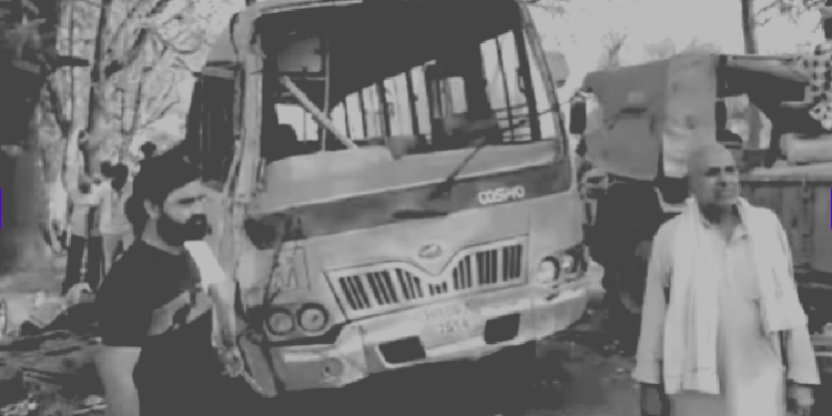 Schoolbus Overturns In Haryana