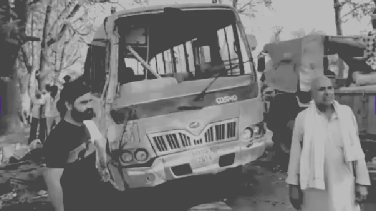 Schoolbus Overturns In Haryana