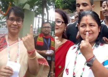 ভোটদান কৰিলে গুৱাহাটী লোকসভাৰ সমষ্টিৰ কংগ্ৰেছ আৰু বিজেপিৰ প্ৰাৰ্থী দুগৰাকীয়ে
