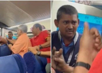 আমিষ খাদ্য পৰিবেশন কৰাৰ বাবে বন্দে ভাৰতৰ ওৱেটাৰক চৰ সোধালে ক্ষুব্ধ যাত্ৰীয়ে