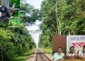 হোলোঙাপাৰ গিবন অভয়াৰণ্যত ৰে’ল লাইনৰ বৈদ্যুতিকৰণৰ বিৰুদ্ধে সৰৱ এছএফআই আৰু ডিৱাইএফআই