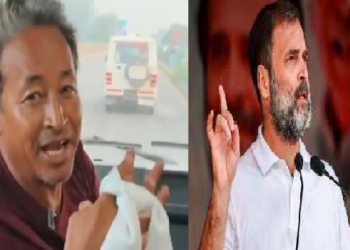 শান্তিপূৰ্ণ পদযাত্ৰা কৰি অহা সোনম ৱাংচুকক দিল্লীত আটক; প্ৰতিবাদত সৰৱ বিৰোধী নেতা ৰাহুল গান্ধী