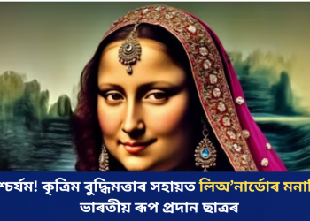 কিমাশ্চৰ্যম! কৃত্ৰিম বুদ্ধিমত্তাৰ সহায়ত লিঅ’নাৰ্ডোৰ মনালিছাক ভাৰতীয় ৰূপ প্ৰদান ছাত্ৰৰ