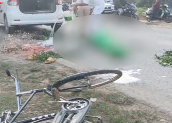 শিৱসাগৰত ভয়ংকৰ পথ দুৰ্ঘটনা : থিতাতে নিহত চাইকেল আৰোহী