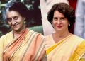 প্ৰিয়ংকাৰ শৰীৰত জিলিকিছে দক্ষিণ ভাৰতৰ শাৰী : অনেকেই মনত পেলাইছে ইন্দিৰা গান্ধীলৈ