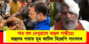 গাৰ বল দেখুৱালে ৰাহুল গান্ধীয়ে! ৰাহুলৰ গতাত মূৰ ফাটিল বিজেপি সাংসদৰ