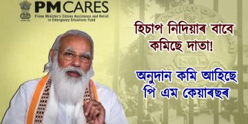 হিচাপ নিদিয়াৰ বাবে কমিছে দাতা! অনুদান কমি আহিছে পি এম কেয়াৰছৰ