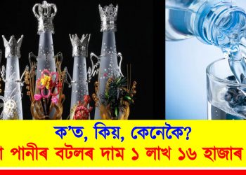 ক’ত, কিয়, কেনেকৈ? এটা পানীৰ বটলৰ দাম ১ লাখ ১৬ হাজাৰ টকা