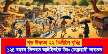 গড় উষ্ণতা ২২ ডিগ্ৰীলৈ বৃদ্ধি! ১২৪ বছৰৰ ভিতৰত আটাইতকৈ উষ্ণ ফেব্ৰুৱাৰীত ভাৰতত