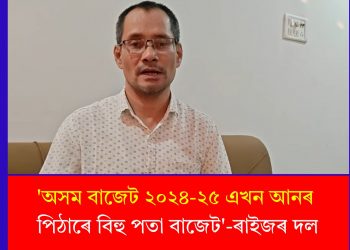 ‘অসম বাজেট ২০২৪-২৫ এখন আনৰ পিঠাৰে বিহু পতা বাজেট’-ৰাইজৰ দল