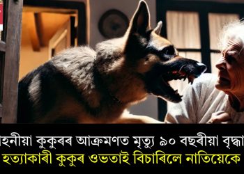 পোহনীয়া কুকুৰৰ আক্ৰমণত মৃত্যু ৯০ বছৰীয়া বৃদ্ধাৰ! হত্যাকাৰী কুকুৰ ওভতাই বিচাৰিলে নাতিয়েকে