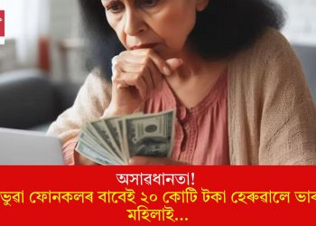 অসাৱধানতা! এটা ভুৱা ফোনকলৰ বাবেই ২০ কোটি টকা হেৰুৱালে ভাৰতীয় মহিলাই…